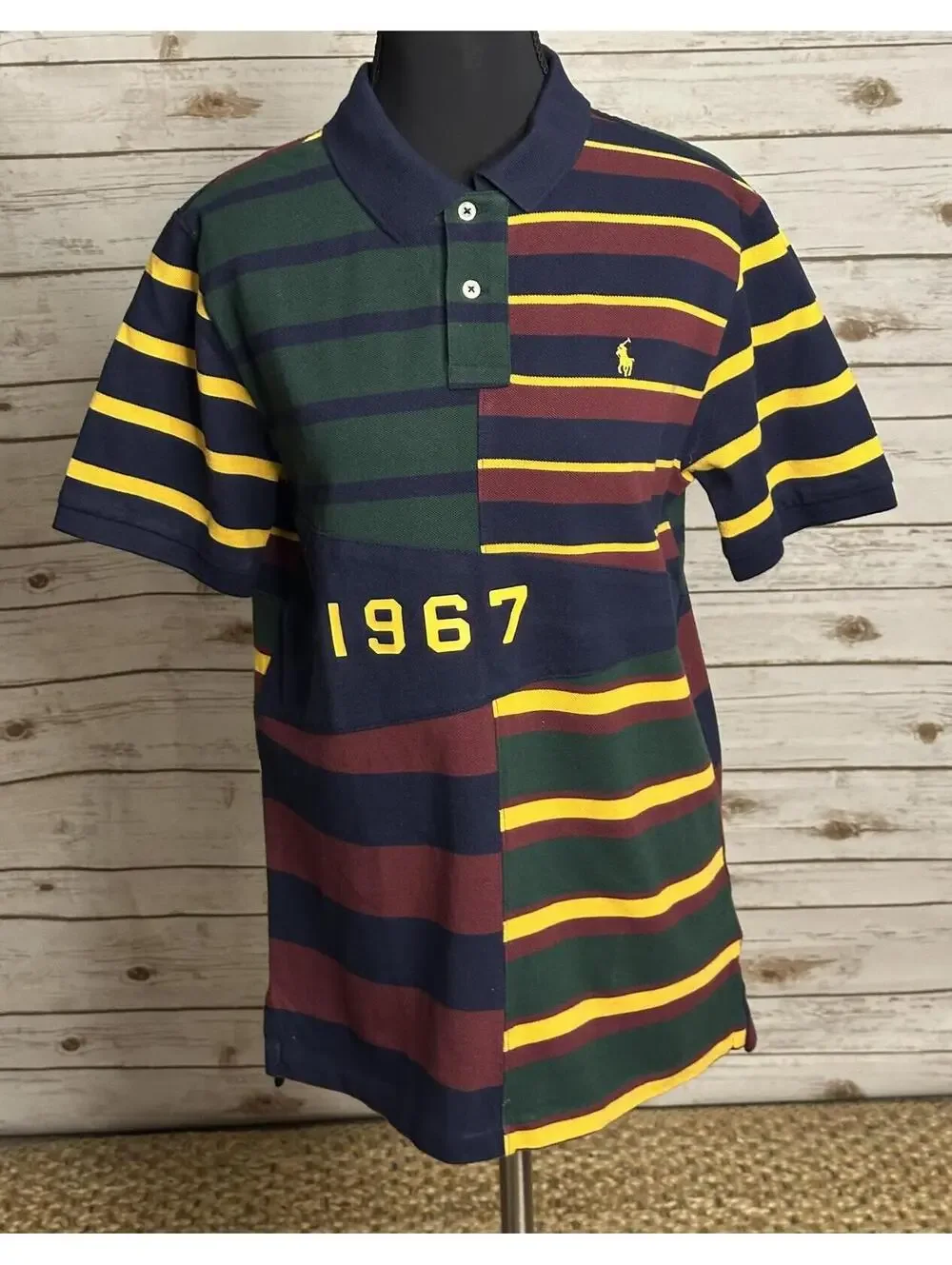 Polo Ralph Lauren 1967 multicolored rugby-inspired polo shirt Youth XL (18-20)